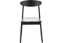 l j gascho black inch standard seat height side chair   