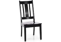 l j gascho black inch standard seat height side chair   