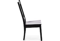 l j gascho black inch standard seat height side chair   