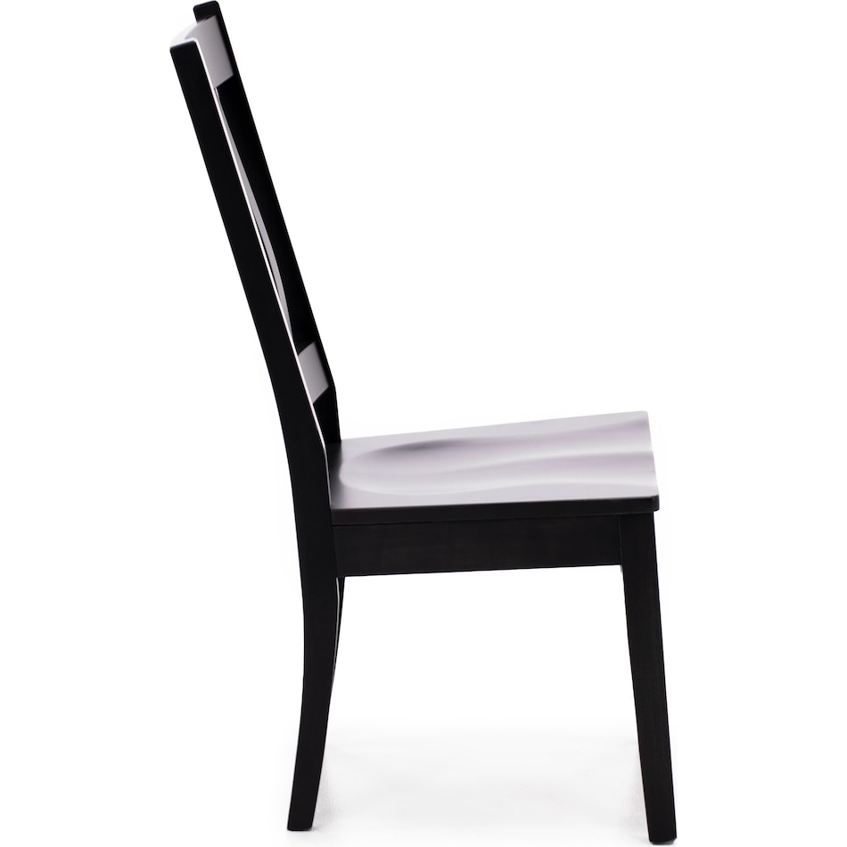 l j gascho black inch standard seat height side chair   