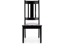 l j gascho black inch standard seat height side chair   