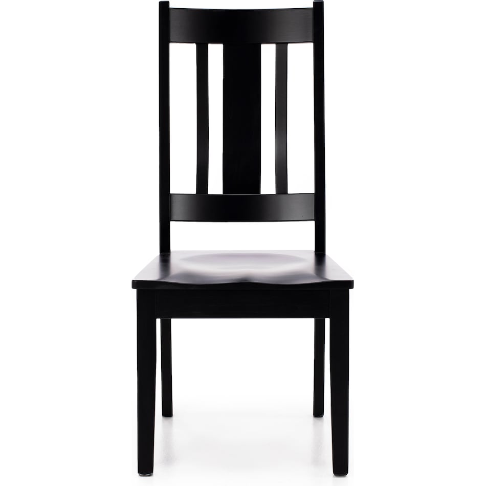 l j gascho black inch standard seat height side chair   