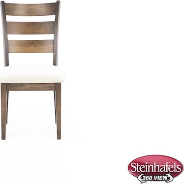 Lillian Ladder Back Upholstered Side Chair in Walnut