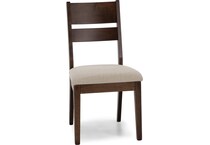 l j gascho brown inch standard seat height side chair   