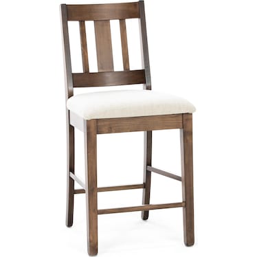 Gascho Mason 24" Upholstered Counter Stool in Walnut