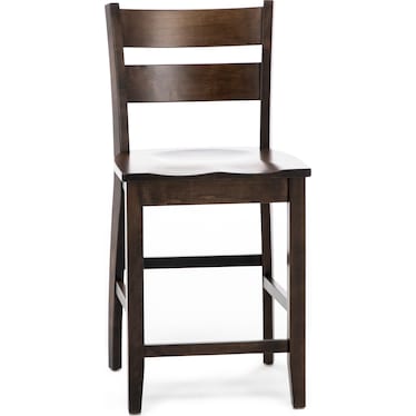 Lillian Ladder Back Counter Stool in Walnut