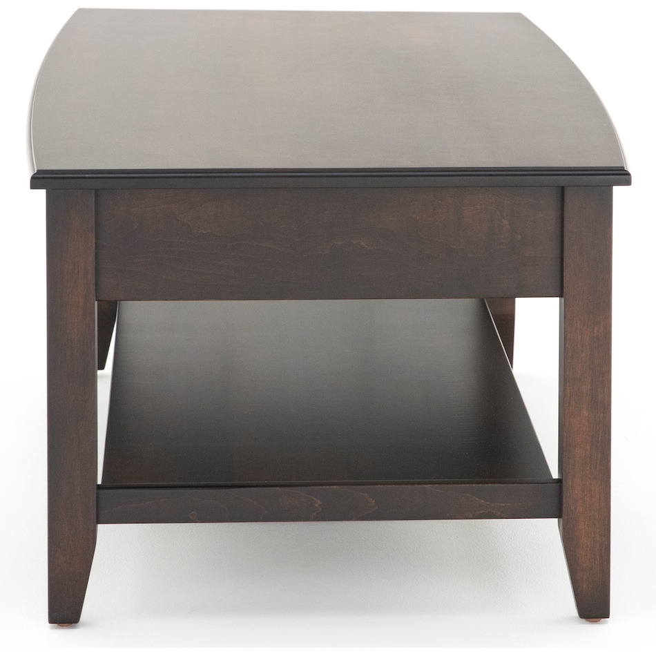 l j gascho brown cocktail table   