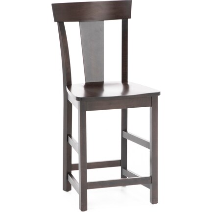 Laker T-Back Counter Stool in Chocolate