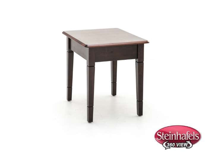 l j gascho brown end table  image   
