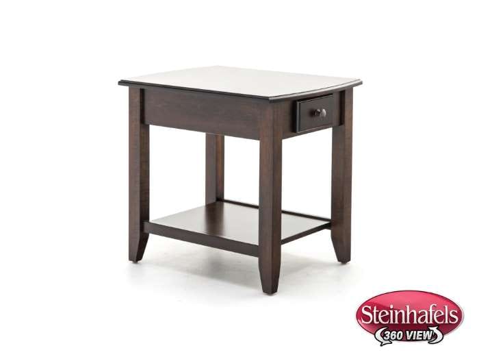 l j gascho brown end table  image   