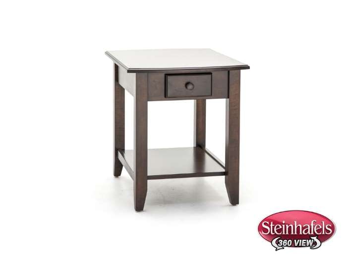 l j gascho brown end table  image   