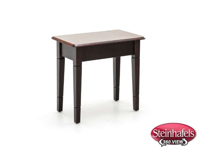 l j gascho brown end table  image   