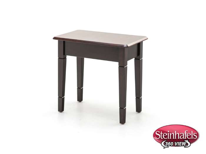 l j gascho brown end table  image   