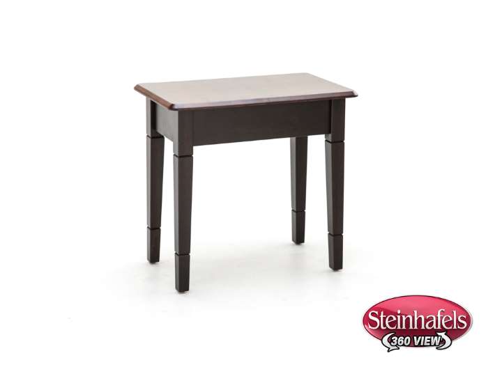 l j gascho brown end table  image   