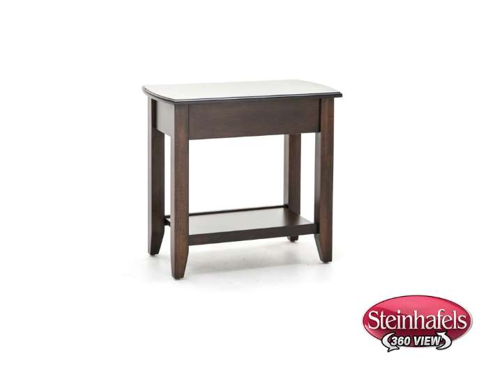 l j gascho brown end table  image   