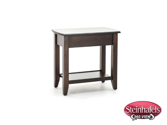 l j gascho brown end table  image   