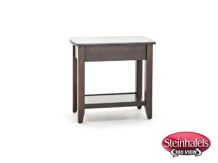 l j gascho brown end table  image   