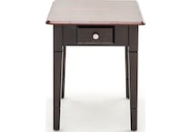 l j gascho brown end table   