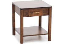 l j gascho brown end table rds  