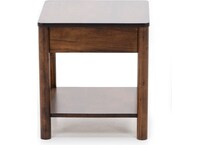 l j gascho brown end table rds  