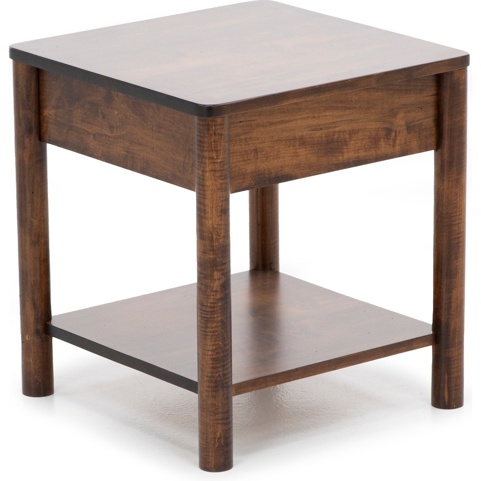 l j gascho brown end table rds  