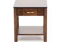 l j gascho brown end table rds  