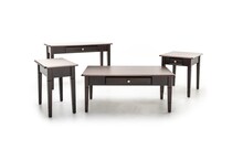 l j gascho brown end table   