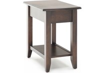 l j gascho brown end table   