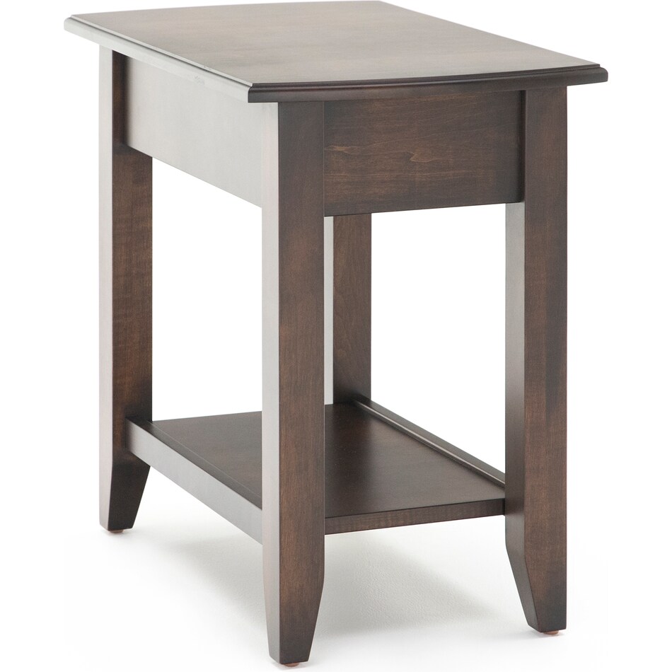 l j gascho brown end table   