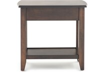 l j gascho brown end table   