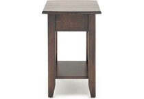 l j gascho brown end table   