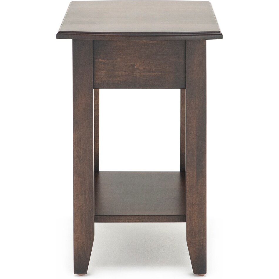 l j gascho brown end table   