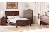 l j gascho brown queen bed package qp  