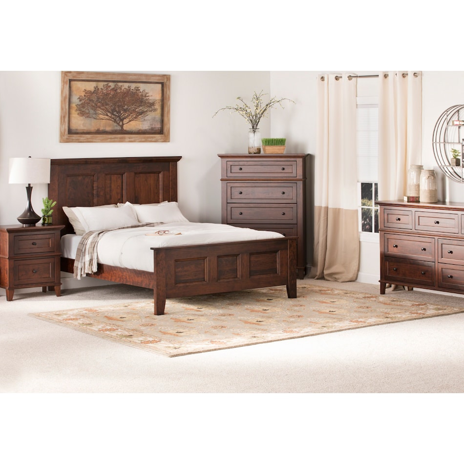 l j gascho brown queen bed package lifestyle image qp  
