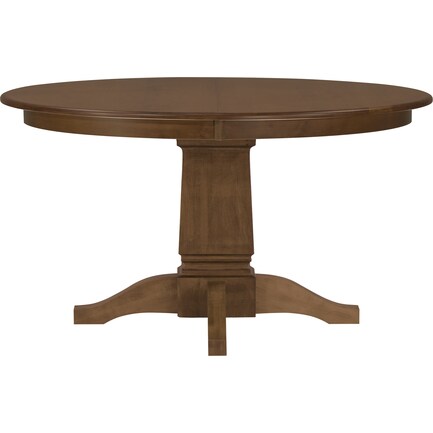 Riley 54-72" Round to Oval Dining Table in Almond