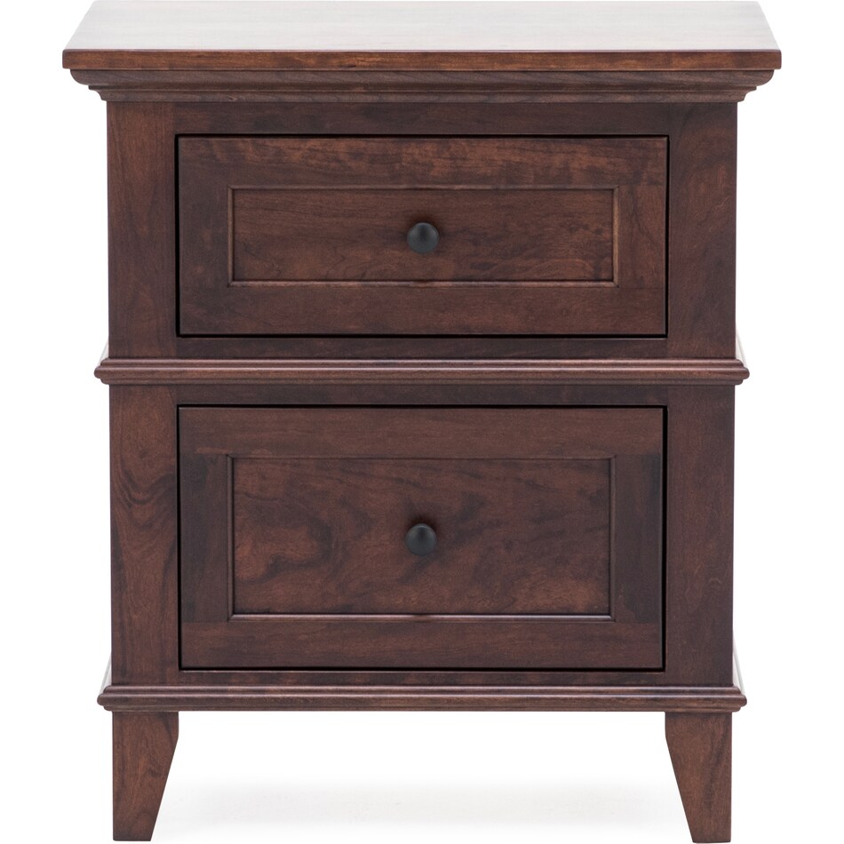 l j gascho brown two drawer   