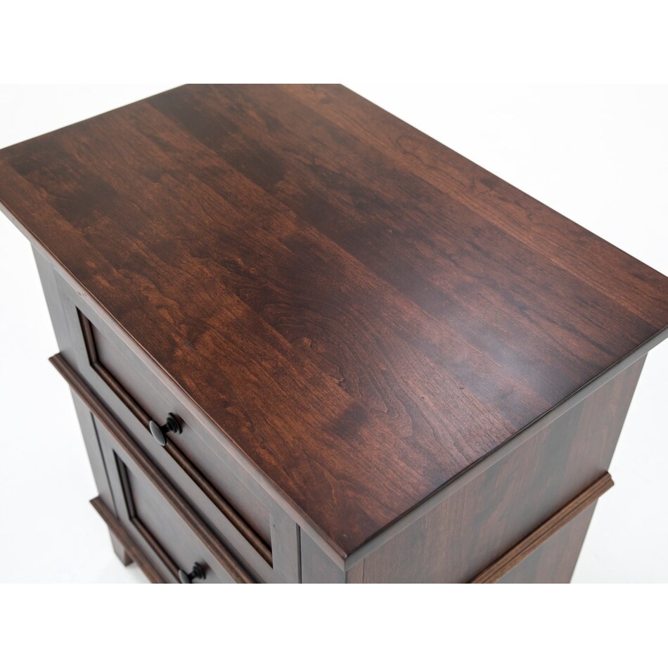 l j gascho brown two drawer   