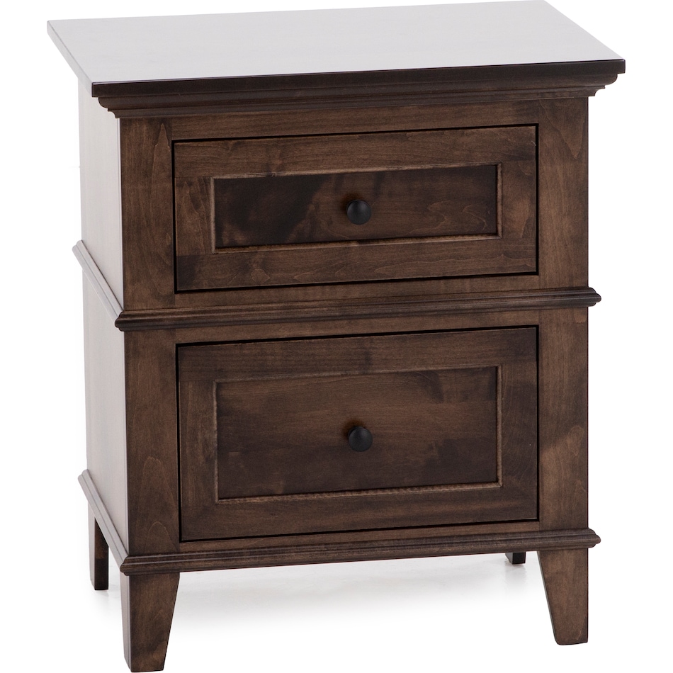l j gascho brown two drawer   