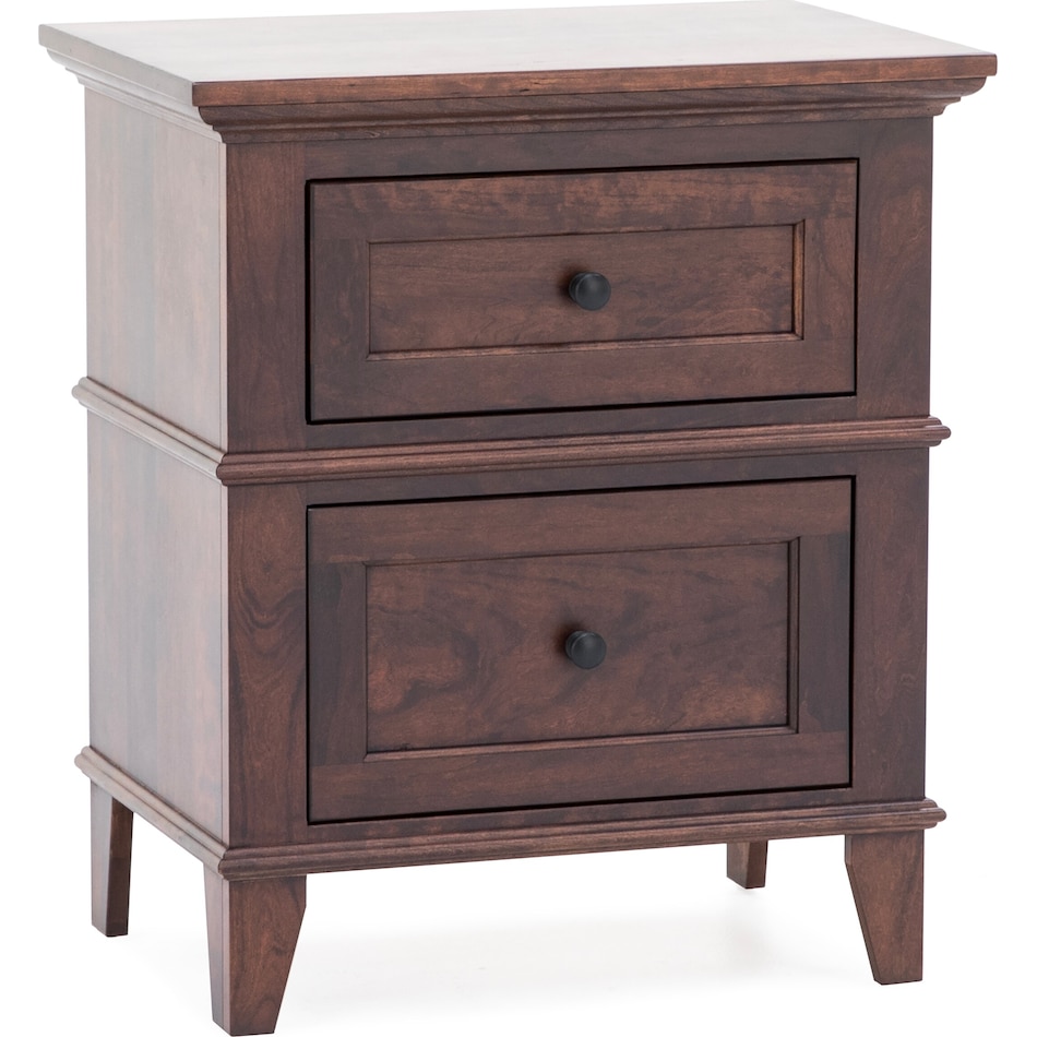 l j gascho brown two drawer   