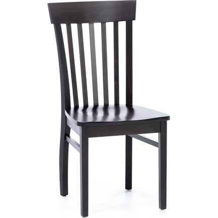 Venice Slat Back Side Chair in Chocolate