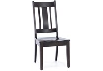 l j gascho dark brown standard height side chair   