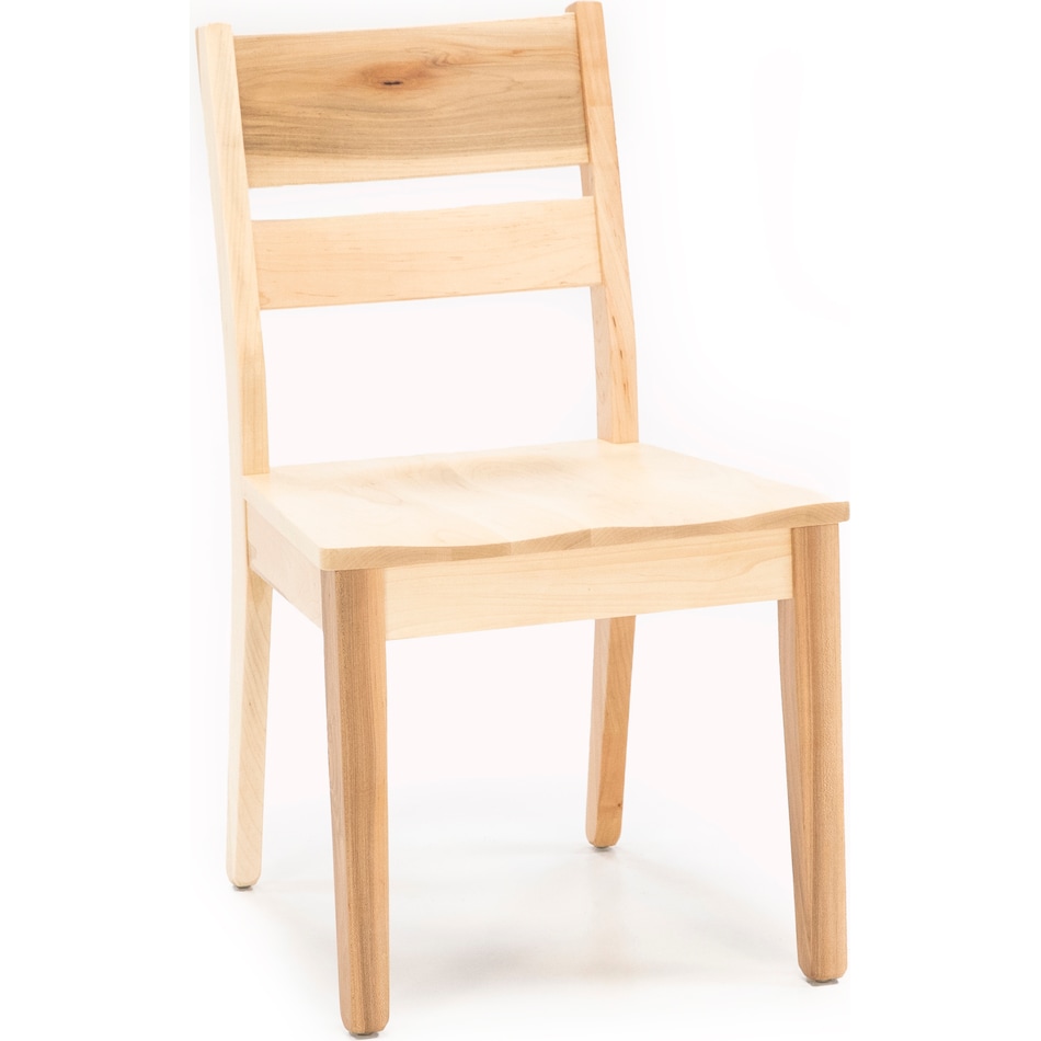 l j gascho natural m  inch standard seat height side chair   