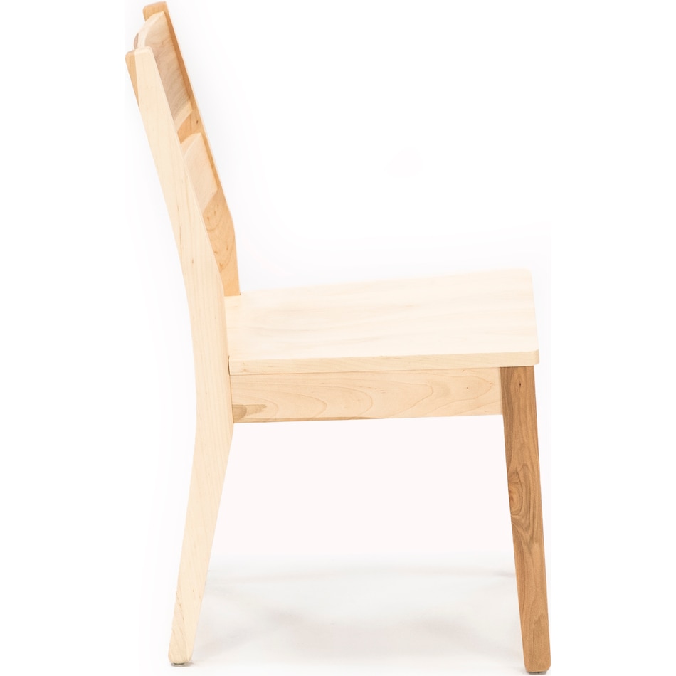 l j gascho natural m  inch standard seat height side chair   