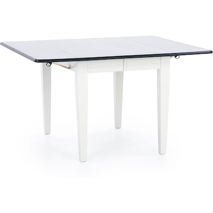 Saber Drop Leaf 28-48-60" Dining Table in Mineral Ivory