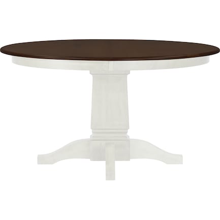 Riley 54-72" Round to Oval Dining Table in Mineral Ivory