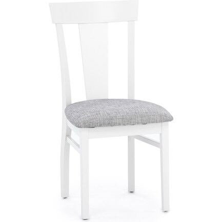 Laker T-Back Upholstered Side Chair in Mineral Ivory
