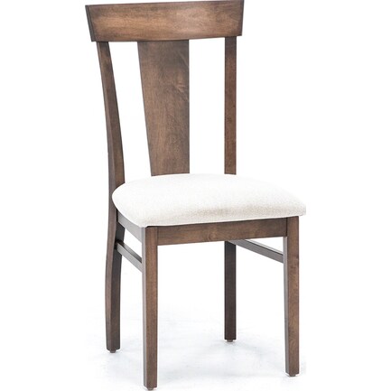 Laker T-Back Upholstered Side Chair in Almond