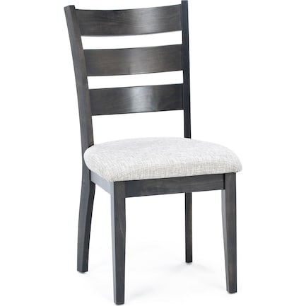 Lillian Ladder Back Upholstered Side Chair in Mineral Ivory