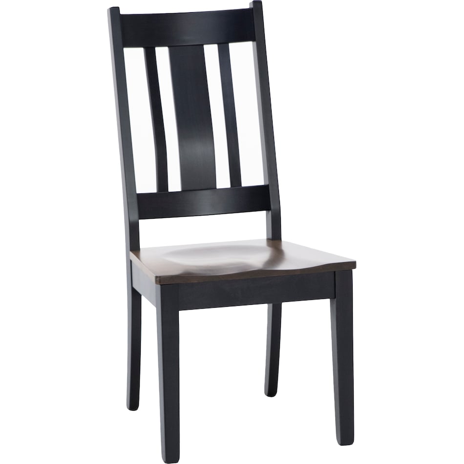 l j gascho walnut onyx inch standard seat height side chair   