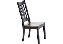 l j gascho walnut onyx inch standard seat height side chair   